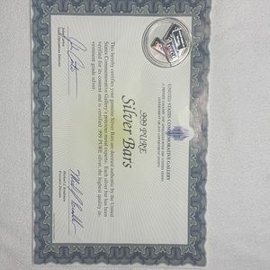 .999 Pure silver bars
